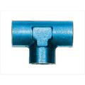 Perfectpitch 0.12 In. Blue Anodized Aluminum Female Pipe Tee Adapters PE345496